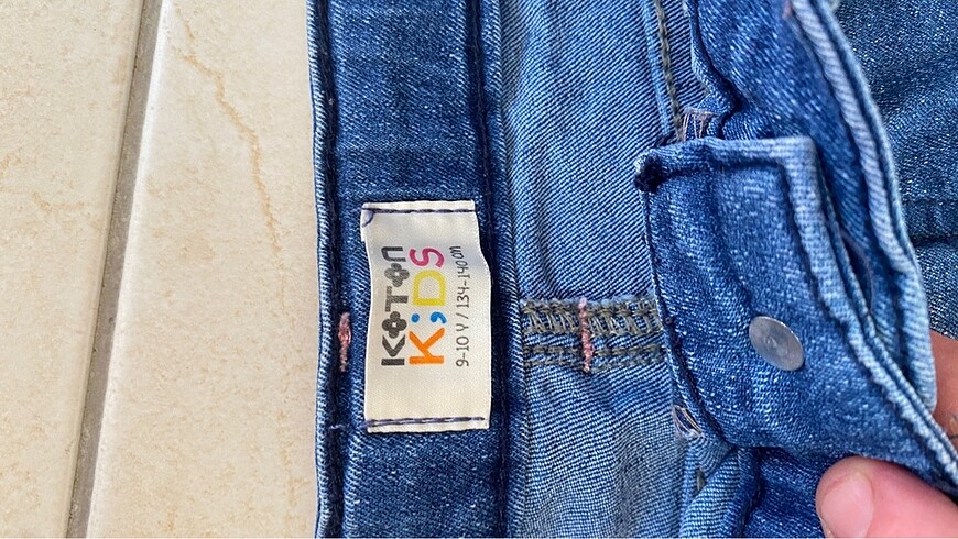 9 Yaş Beden Koton jean şort