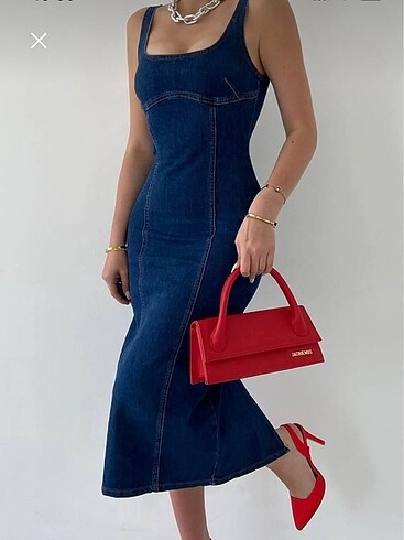 Denim elbise
