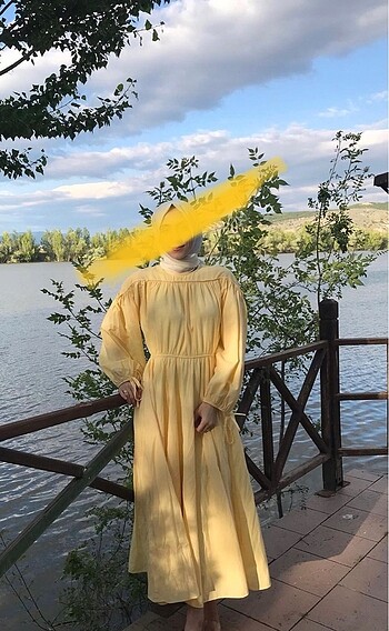 s Beden sarı Renk Henza elbise