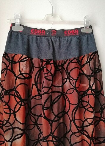 xxl Beden bordo Renk Şifon etek