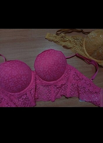diğer Beden çeşitli Renk LCW dantelli pembe bralet büstiyer
