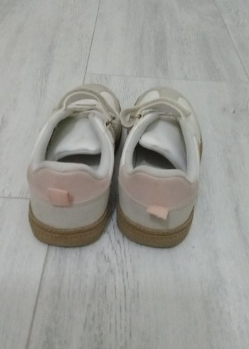 Kız Çocuk Beyaz Cırt Cırtlı Sneakers - Görsel 3