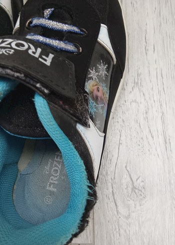 Kız Çocuk Mavi Baskılı Cırt Cırtlı Spor Ayakkabı - Görsel 4