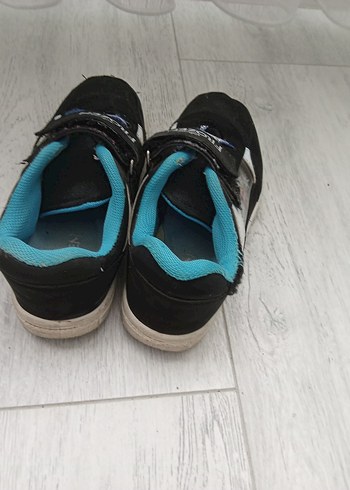 Kız Çocuk Mavi Baskılı Cırt Cırtlı Spor Ayakkabı - Görsel 3