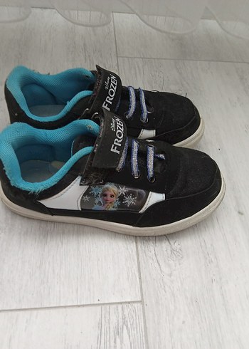 Kız Çocuk Mavi Baskılı Cırt Cırtlı Spor Ayakkabı - Görsel 2