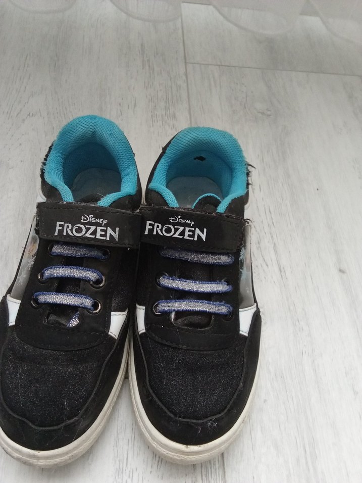 Kız Çocuk Mavi Baskılı Cırt Cırtlı Spor Ayakkabı - Görsel 5