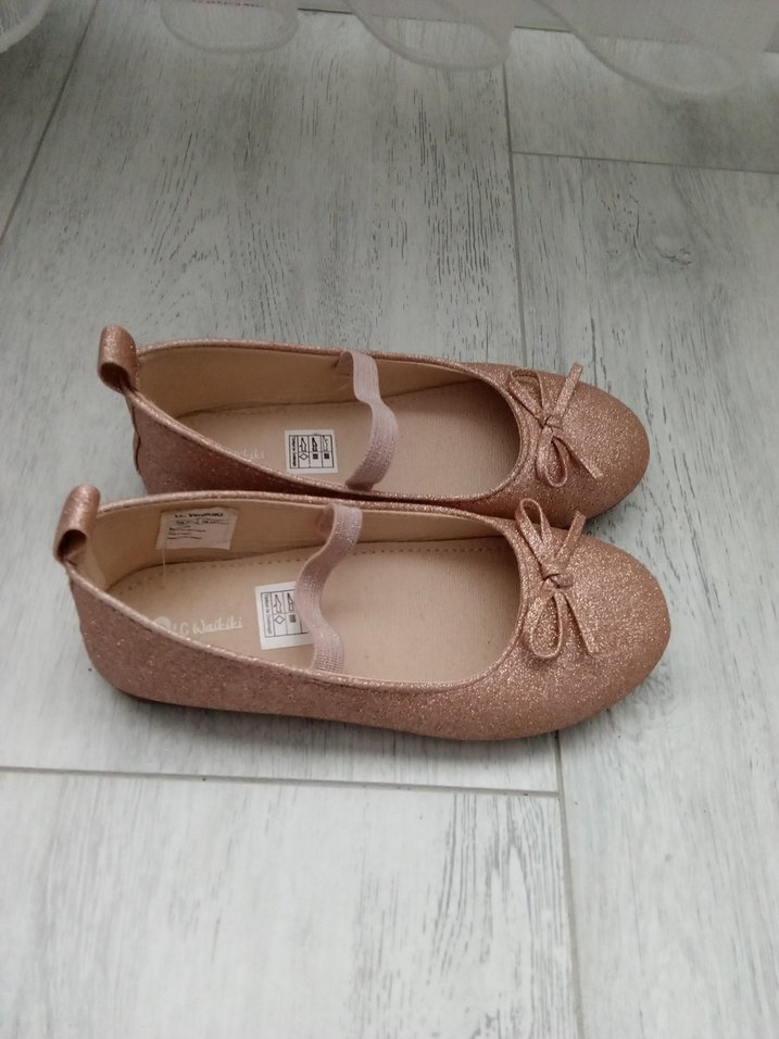 Kız Çocuk Bej Tokalı Babet Ayakkabı - Görsel 3