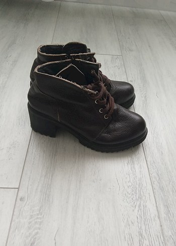 Bej Yılan Desenli Platform Topuklu Kadın Terlik - Görsel 5