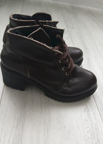 Bej Yılan Desenli Platform Topuklu Kadın Terlik - Görsel 6