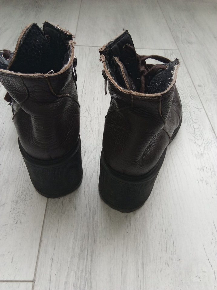 Bej Yılan Desenli Platform Topuklu Kadın Terlik - Görsel 3