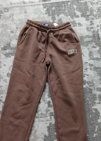 Kahverengi Rahat Kesim Kadın Eşofman Altı - Görsel 2