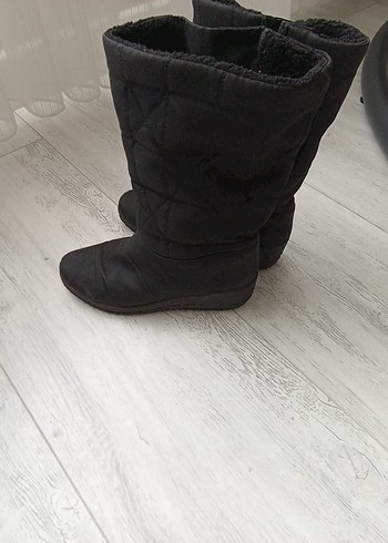 Siyah Kadın Dolgu Topuklu Botlar - Görsel 3