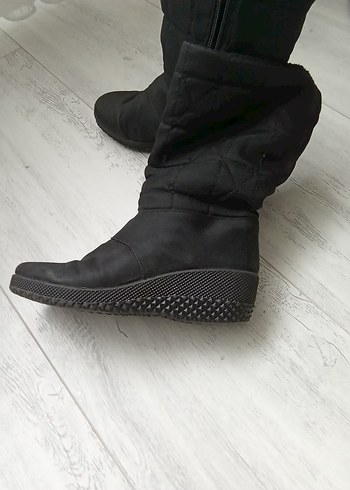 Siyah Kadın Dolgu Topuklu Botlar - Görsel 4