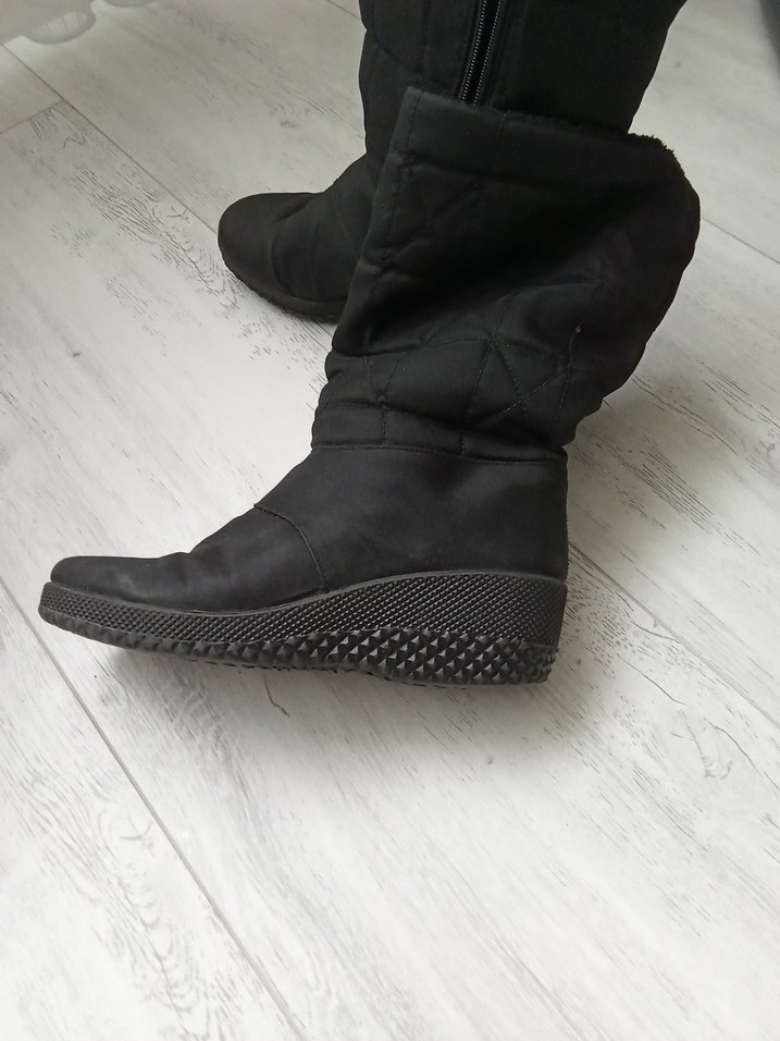 Siyah Kadın Dolgu Topuklu Botlar - Görsel 4