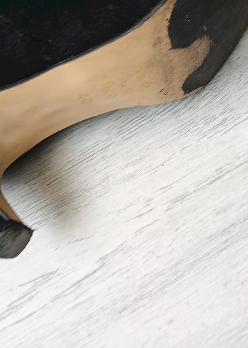 Siyah Süet Topuklu Tokalı Dizüstü Bot - Görsel 5