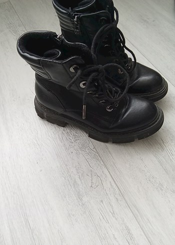 Siyah Deri Tokalı Stiletto Topuklu Punk Bot - Görsel 3