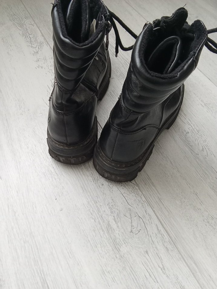 Siyah Deri Tokalı Stiletto Topuklu Punk Bot - Görsel 4