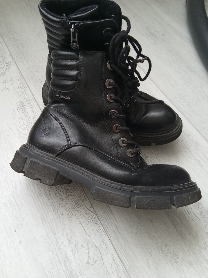 Siyah Deri Tokalı Stiletto Topuklu Punk Bot - Görsel 2