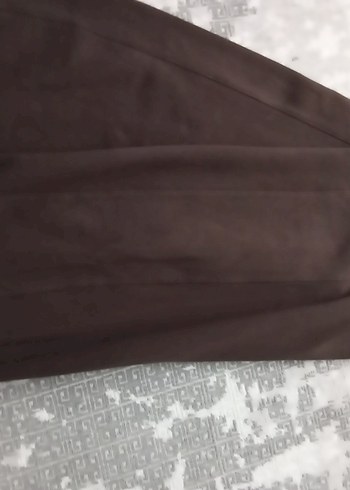 Kahverengi Rahat Kesim Kadın Kumaş Pantolon - Görsel 5