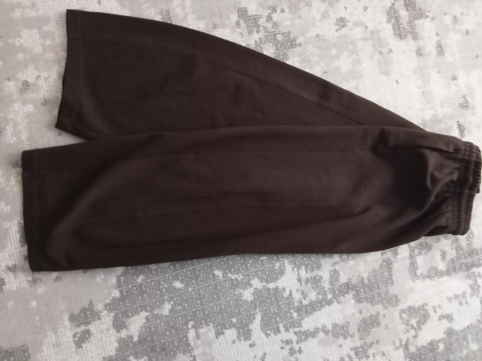 Kahverengi Rahat Kesim Kadın Kumaş Pantolon - Görsel 4