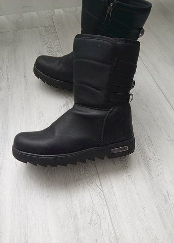 Siyah Kadın Dolgu Topuklu Tokalı Bot - Görsel 3