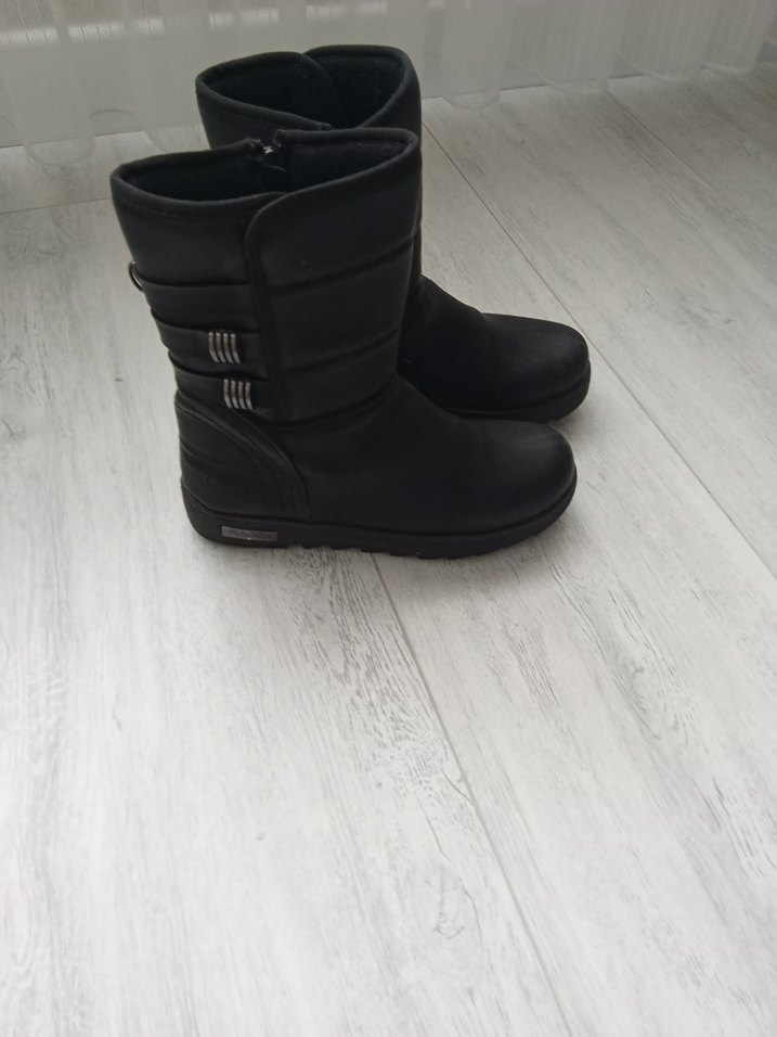 Siyah Kadın Dolgu Topuklu Tokalı Bot - Görsel 5