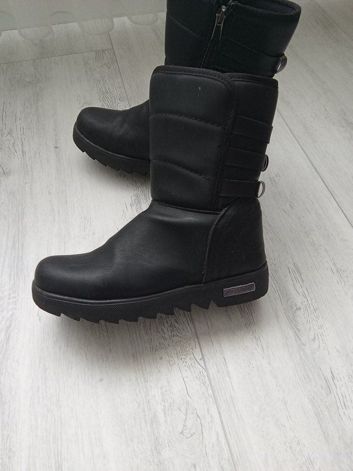 Siyah Kadın Dolgu Topuklu Tokalı Bot - Görsel 3