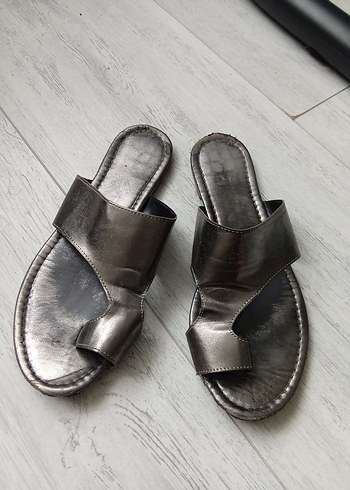 Gri Kadın Dolgu Topuklu Sandalet - Görsel 2