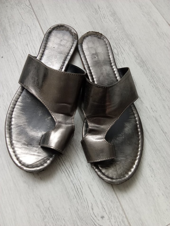 Gri Kadın Dolgu Topuklu Sandalet - Görsel 3