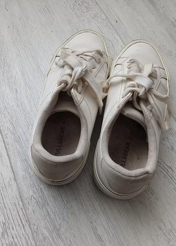 Beyaz Minimalist Platform Topuklu Kadın Spor Ayakkabı - Görsel 4