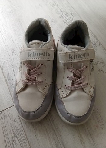 Kız Çocuk Beyaz Gri Cırtlı Spor Ayakkabı - Görsel 2