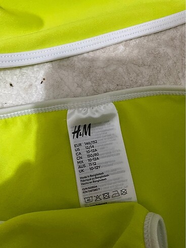 10 Yaş Beden sarı Renk H&M çocuk bikini