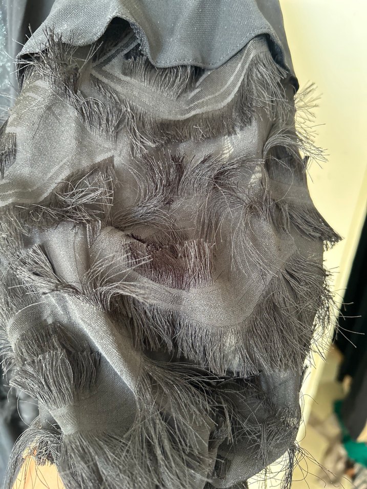 Uzun Siyah Gotik Kadın Sabahlık - Görsel 5