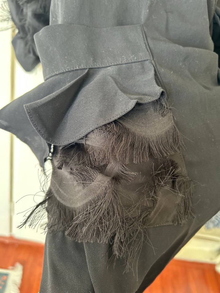 Uzun Siyah Gotik Kadın Sabahlık - Görsel 4