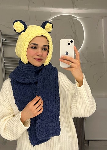 Fenerbahçeli Örgü Kadın Bere Kulaklı - Görsel 2