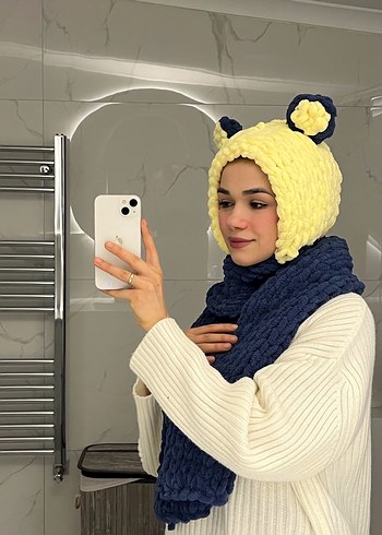 Fenerbahçeli Örgü Kadın Bere Kulaklı - Görsel 5