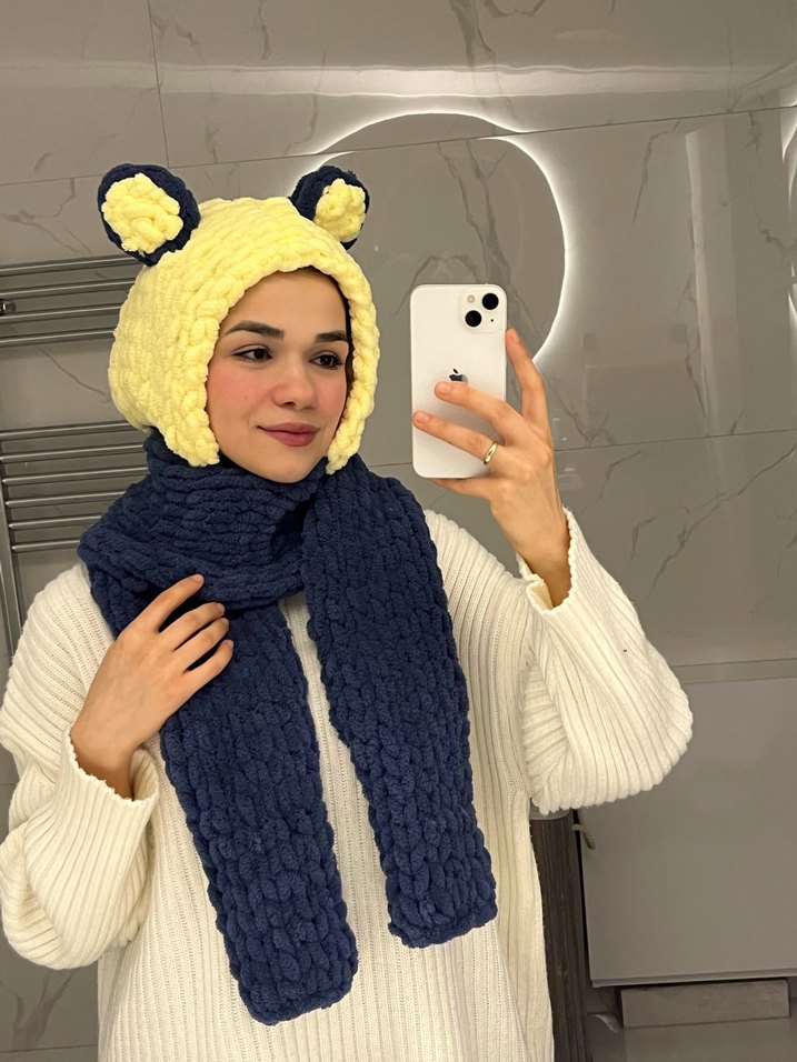 Fenerbahçeli Örgü Kadın Bere Kulaklı - Görsel 4