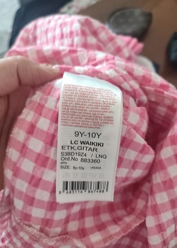 9 Yaş Beden pembe Renk Pembe Kareli Fırfırlı Mini Etek