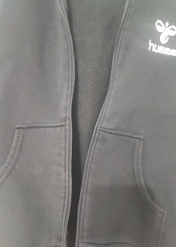 Hummel Siyah Kapüşonlu Fermuarlı kiz Sweatshirt - Görsel 7