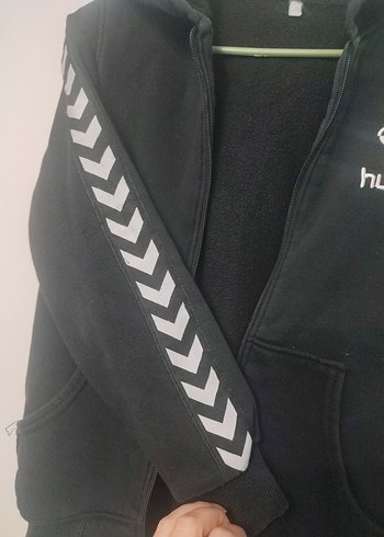 Hummel Siyah Kapüşonlu Fermuarlı kiz Sweatshirt - Görsel 4