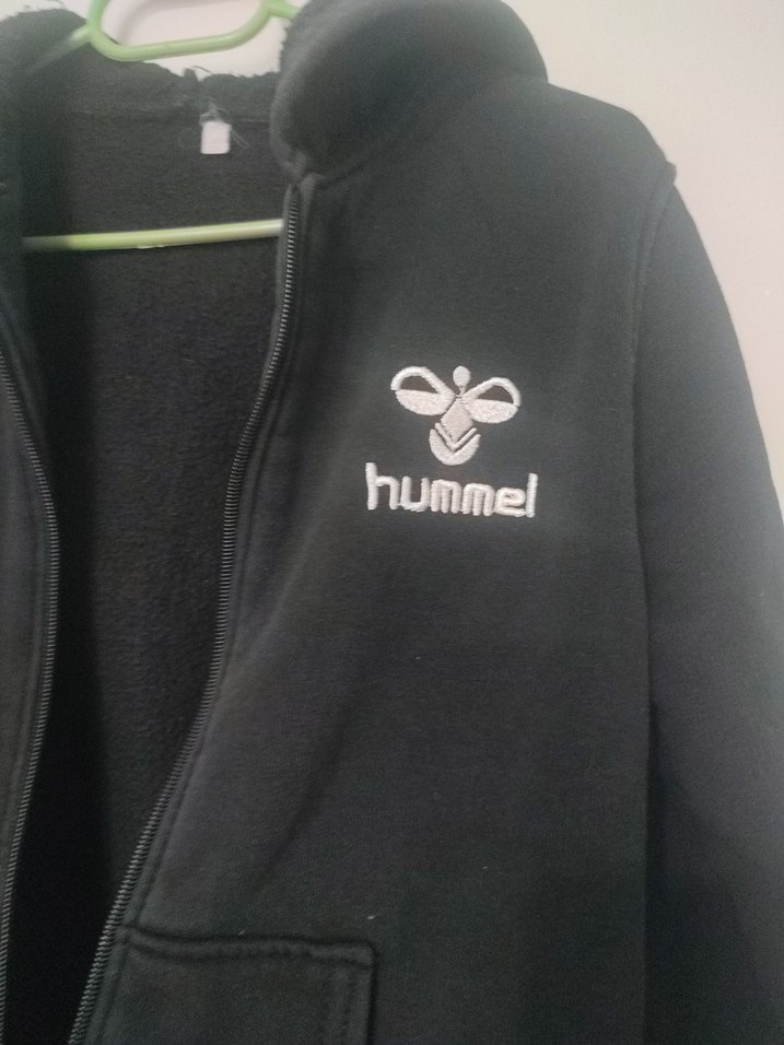 Hummel Siyah Kapüşonlu Fermuarlı kiz Sweatshirt - Görsel 3