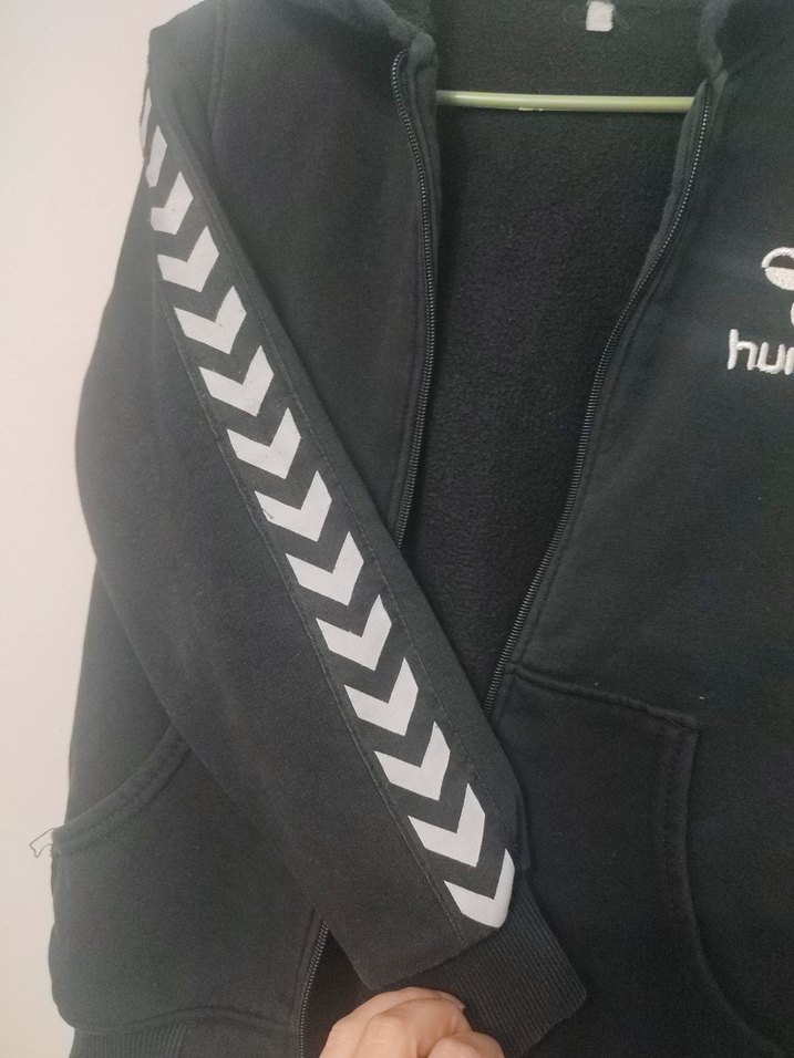 Hummel Siyah Kapüşonlu Fermuarlı kiz Sweatshirt - Görsel 4