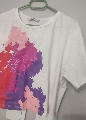 Kız Çocuk Çok Renkli Baskılı Tişört - Görsel 7