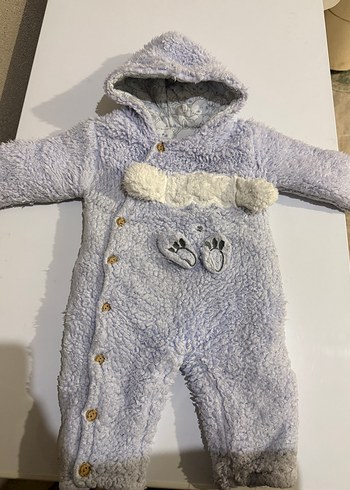 Gri Peluş Bebek Erkek Tulumu - Görsel 5