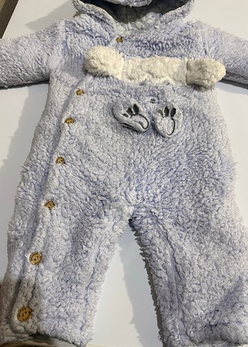 Gri Peluş Bebek Erkek Tulumu - Görsel 4