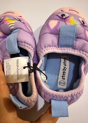 Kız Çocuk Mor Unicorn Desenli Sıcak Terlik - Görsel 2