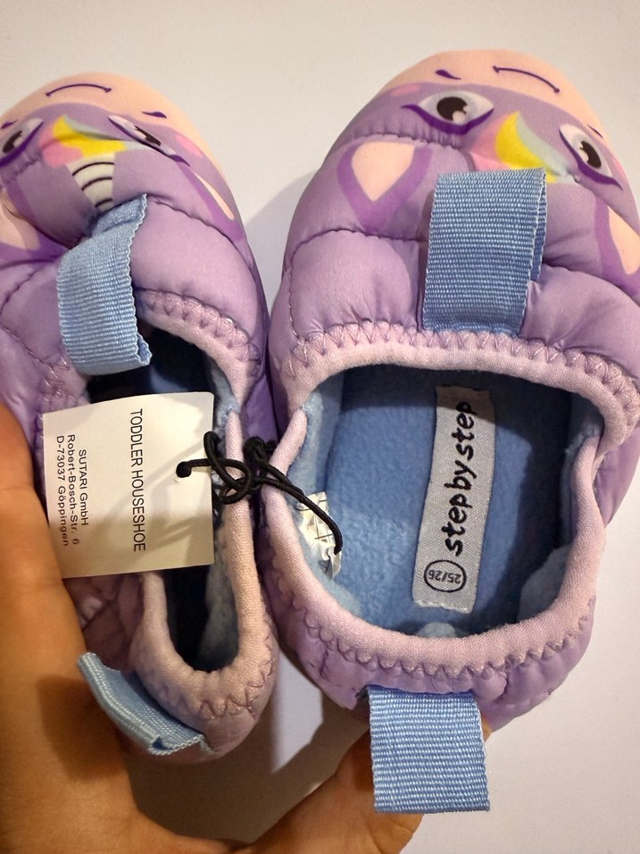 Kız Çocuk Mor Unicorn Desenli Sıcak Terlik - Görsel 2