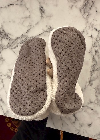 Nakışlı Örgü Kız Çocuk Sıcak Terlik - Görsel 2