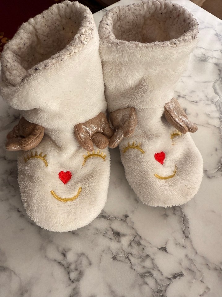 Nakışlı Örgü Kız Çocuk Sıcak Terlik - Görsel 4