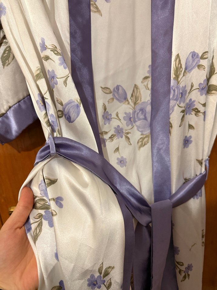 Çiçek Desenli Uzun Bohem Kadın Sabahlık - Görsel 4